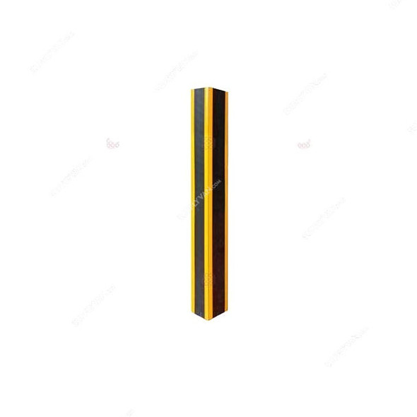 3 Line Corner Guard, AE-12013, PVC, 100MM x 200MM Wing Size, 1000MM Length, Black/Yellow