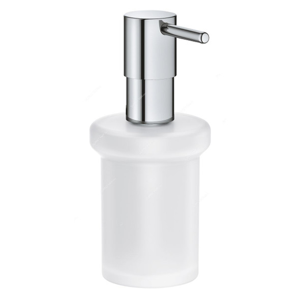 Grohe Soap Dispenser 40394001, Essentials, Glass/Metal, 92CM Dia x 157CM Height, 160ML, Starlight Chrome Finish