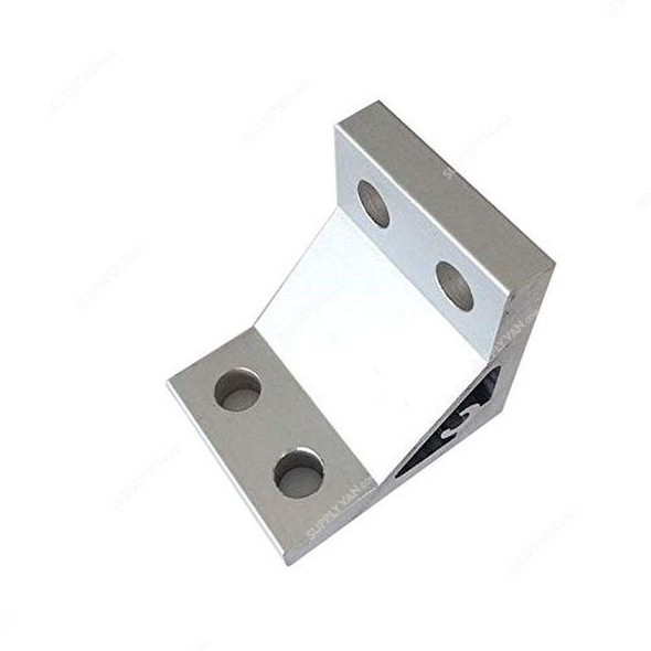 Extrusion 90 Degree Corner Bracket, 50 Series, 50 x 50 Corner, 4 Hole, Aluminium