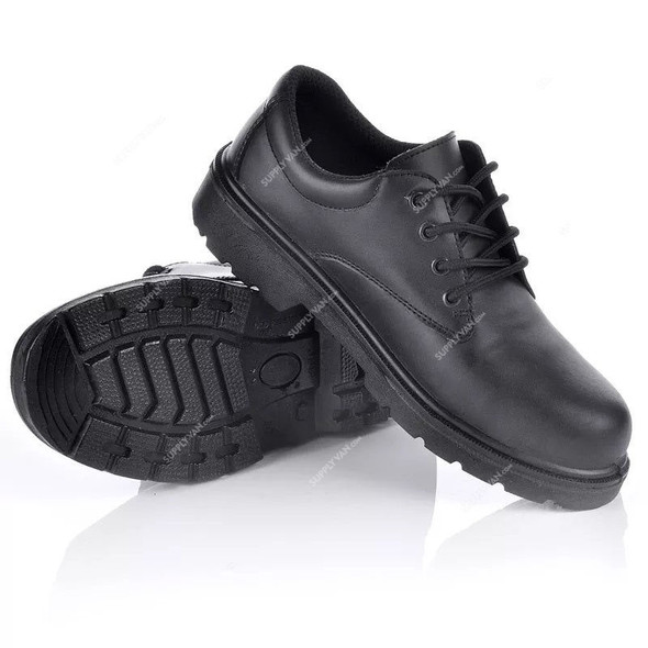 Safetoe Executive Safety Shoes, L-7006B, Best Manager, S3 SRC, Leather, Size38, Black