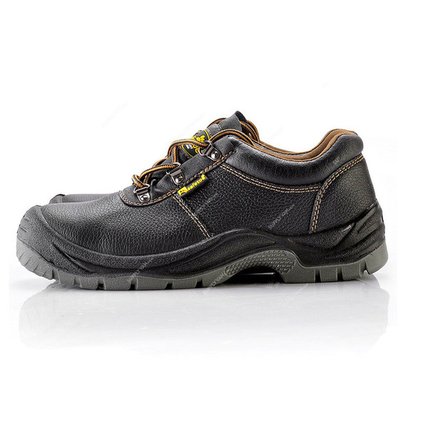 Safetoe Low Ankle Safety Shoes, L-7141, Best Workman, S1P SRC, Leather, Size38, Black