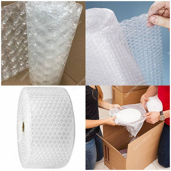 Air Bubble Wrap Roll, 1.5 Mtrs Width x 25 Mtrs Length, White