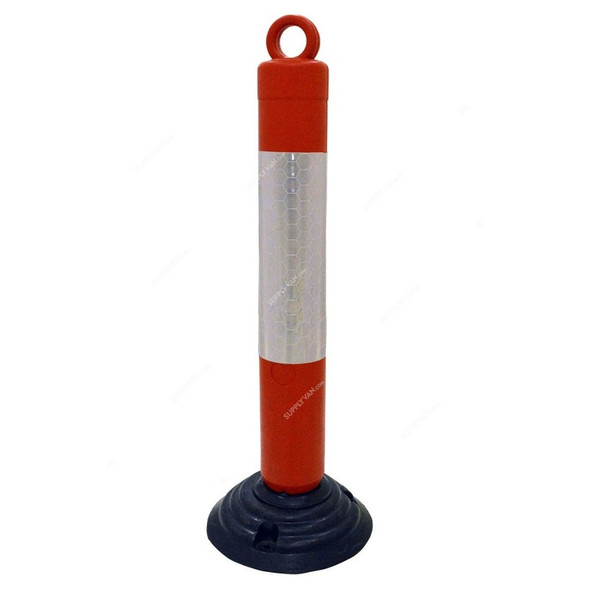 Spring Post With 30CM Reflective Tape, S1406-80, Polyethylene, 80CM Height, Red