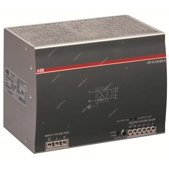 ABB Switch Mode Power Supply, CP-E-24-20A, 480W, 24VDC, 20A