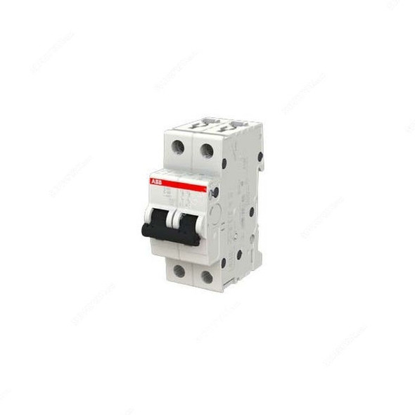 ABB Miniature Circuit Breaker, S202-C40, Curve Type C, 2 Pole, 6kA, 40A