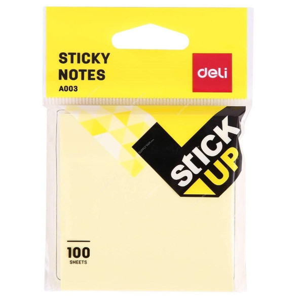 Deli Sticky Note, 100 Sheets, 1.2 Inch Width x 2 Inch Length, 12 Pcs/Pack