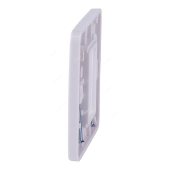 Schneider Electric Moulded Euro Front Plate, GGBL8050, Lisse, 1 Gang, 1 Module, White
