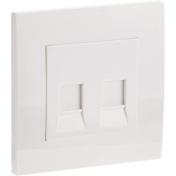 Schneider Electric Electrical Wall Plate With Shutter, KB32RJK, Vivace, 2 Gang, White