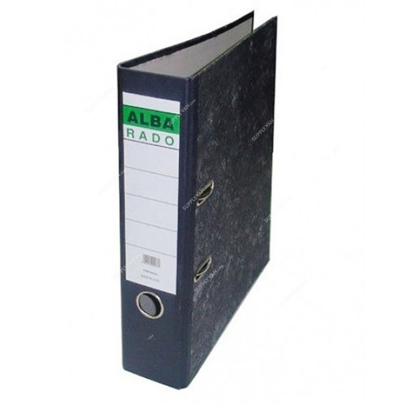 Alba Rado Lever Arch Box File, FSBF8ALBA, F/S, 3 Inch, Marble Grey