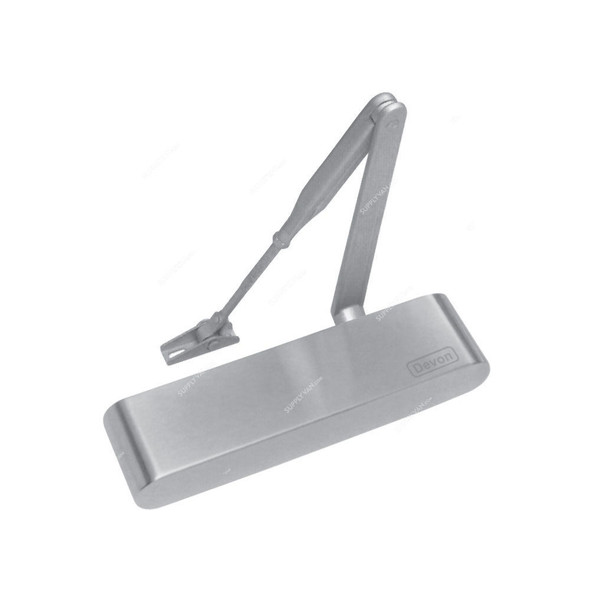 Devon Overhead Door Closer With Parallel Arm Bracket, 86-217-86, Stainless Steel, Satin Finish, 45-80 Kg