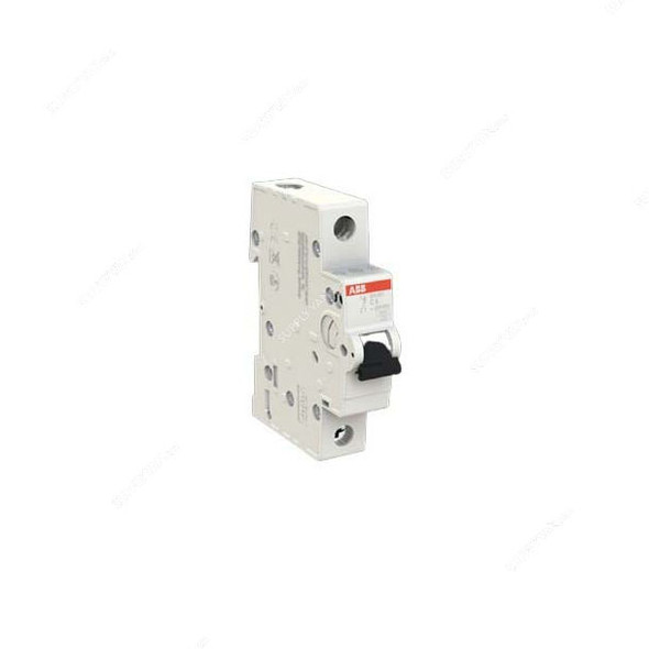 Abb Miniature Circuit Breaker, SH201-C6, 1 Pole, Curve C, 6A, 6kA