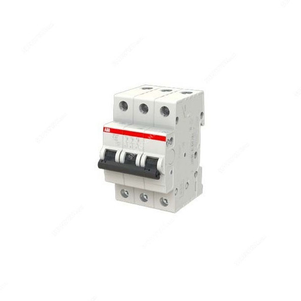 ABB Miniature Circuit Breaker, SH203-C63, Curve Type C, 3 Pole, 6kA, 63A