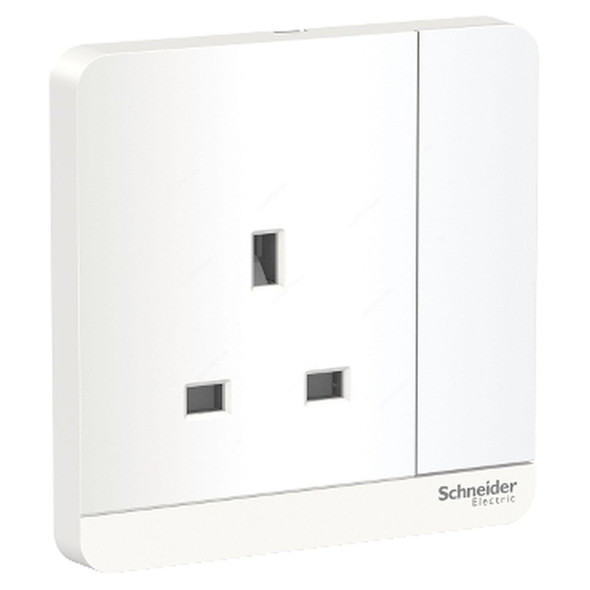 Schneider Electric Switched Socket, E8315N-WE-G12, AvatarOn, 1 Gang, 3P, 13A, 250VAC, White
