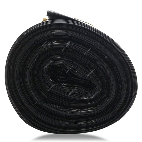 Hotpack Heavy Duty Drawstring Garbage Bag, HSMTBBR90110, 60 Gallon, 90CM Width x 110CM Length, Black, 10 Bags/Roll