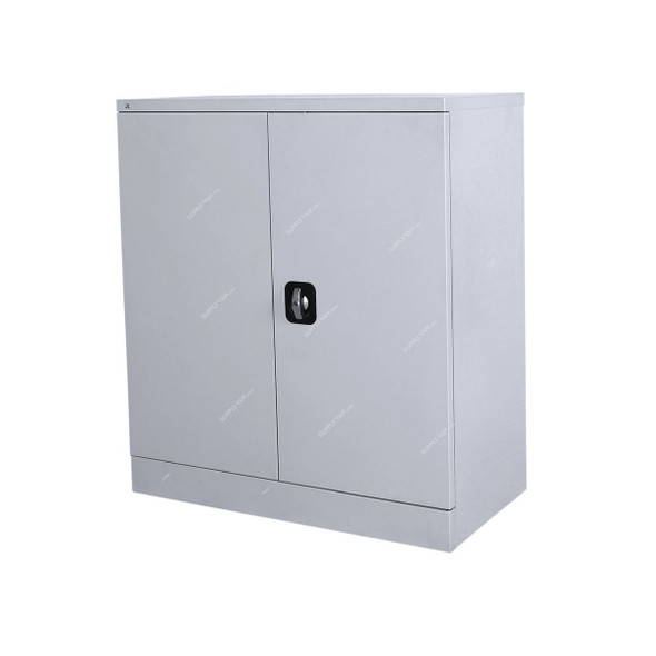 Rigid Low Height Office Cupboard, RGD-24, MS Steel, 2 Compartment, 900MM Height x 914MM Width, Grey