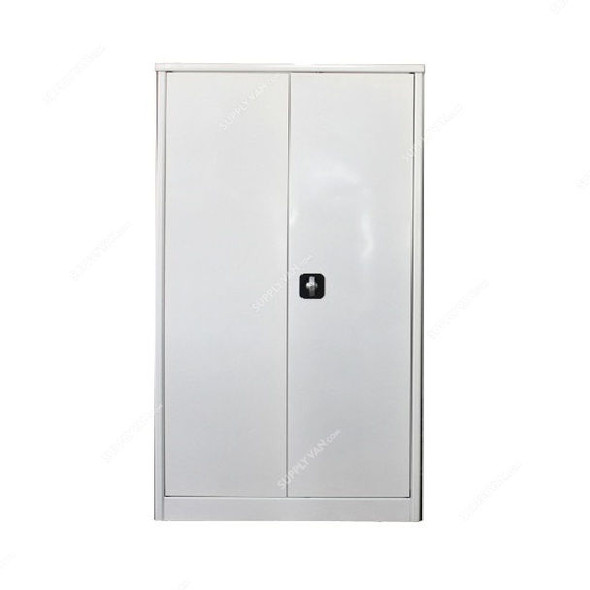 Rigid Swing Door Office Cupboard, RGD-21, MS Steel, 4 Compartment, 1830MM Height x 914MM Width, Grey
