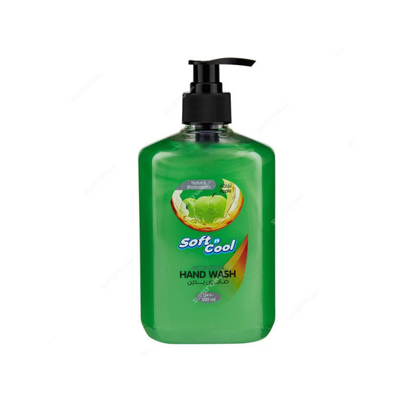 Soft n Cool Anti-Bacterial Liquid Hand Wash, Green Apple, 500ML, 24 Pcs/Pack