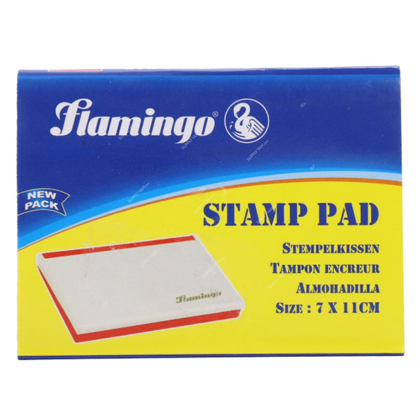 Flamingo Stamp Pad, 7 x 11CM, White/Pink