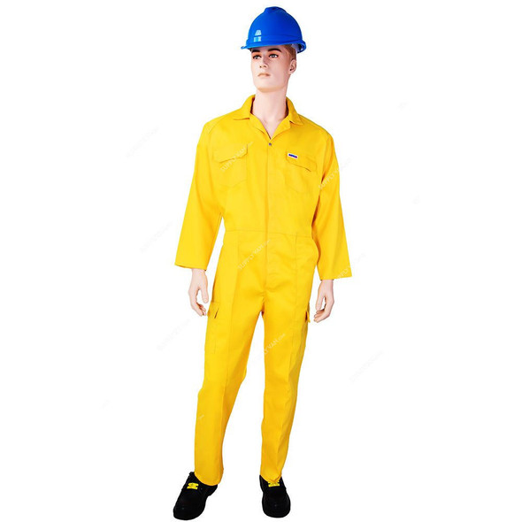Ameriza Safety Coverall, Chief C, 100% Twill Cotton, L, Yellow