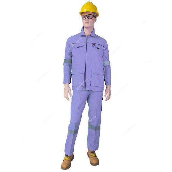 Empiral Safety Pant and Shirt, Comfort PS, 100% Cotton, S, Petrol Blue