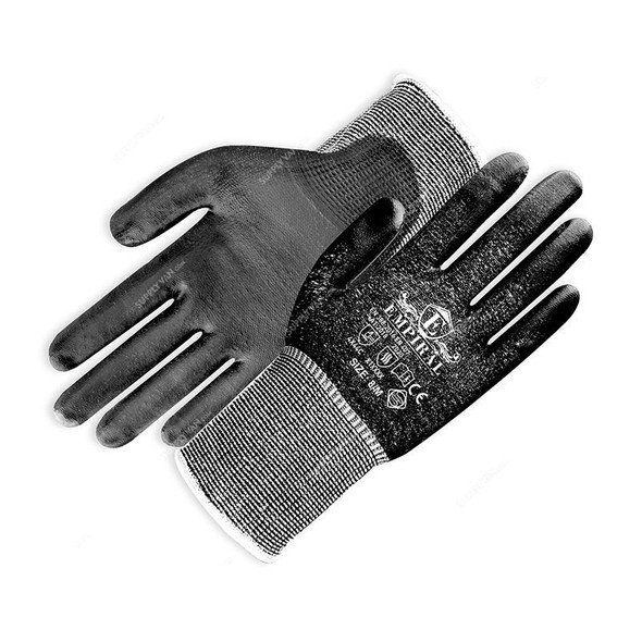 Empiral Cut-Resistant Gloves, Gorilla Cut 5 PU PK, Polyurethane, M, Black