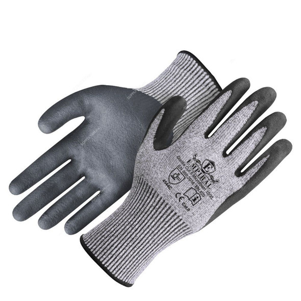 Empiral Cut-Resistant Gloves, Gorilla Cut 5 Microfoam, Microfoam, M, Grey/Black