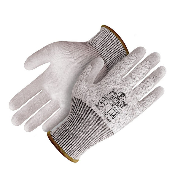 Empiral Cut-Resistant Gloves, Gorilla Cut 5 PU, Polyurethane, M, Grey/Black