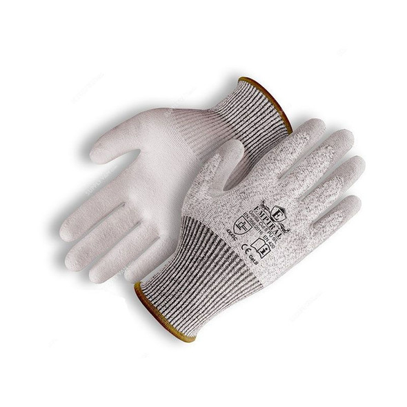 Empiral Cut-Resistant Gloves, Gorilla Cut 5 PU SL, Polyurethane, XL, Grey/Black