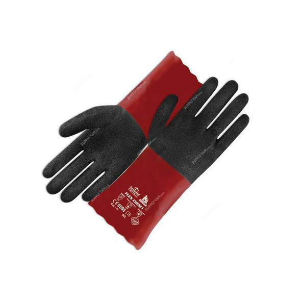 Empiral Chemical Resistant Gloves, Gorilla Flex Chem I, M, Burgundy/Black