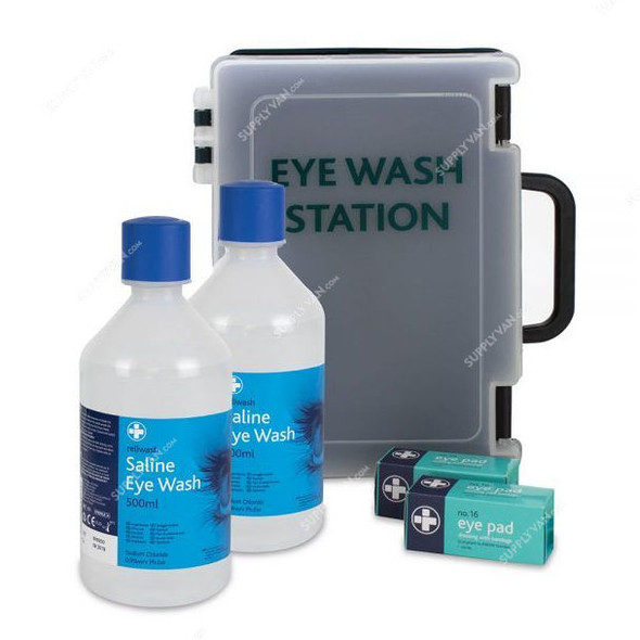 Reliance Medical Deluxe Complete Eye Wash Station, EW-955, 5 Pcs/Kit