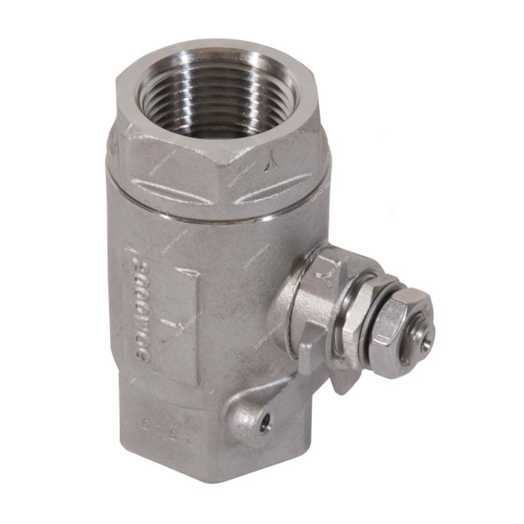 Matsuda Ball Valve for Eye Washer, SS-F250, Stainless Steel, Silver