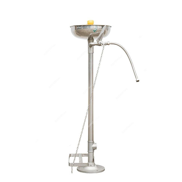 Matsuda Free-Standing Emergency Eye Wash Station, SS-E100, Stainless Steel, Silver