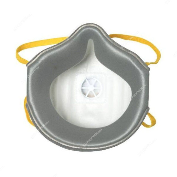 Makrite Disposable Particulate Respirator With Valve, ENVI-P3VF, ENVI Series, Polypropylene, FFP3, M/L, White, 10 Pcs/Pack