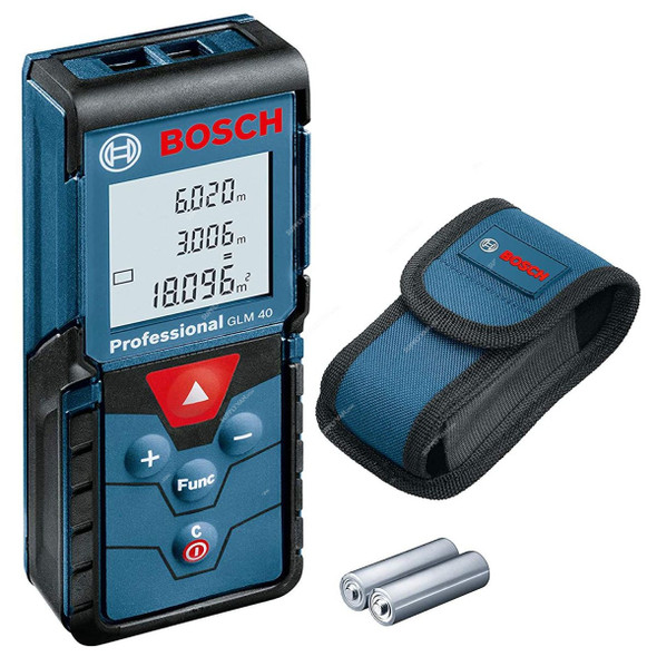 Bosch Professional Laser Distance Measure, GLM-40, 1.5V, 40 Mtrs