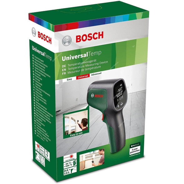 Bosch UniversalTemp Infrared Thermometer, 1.5V, -30 to 500 Deg.C