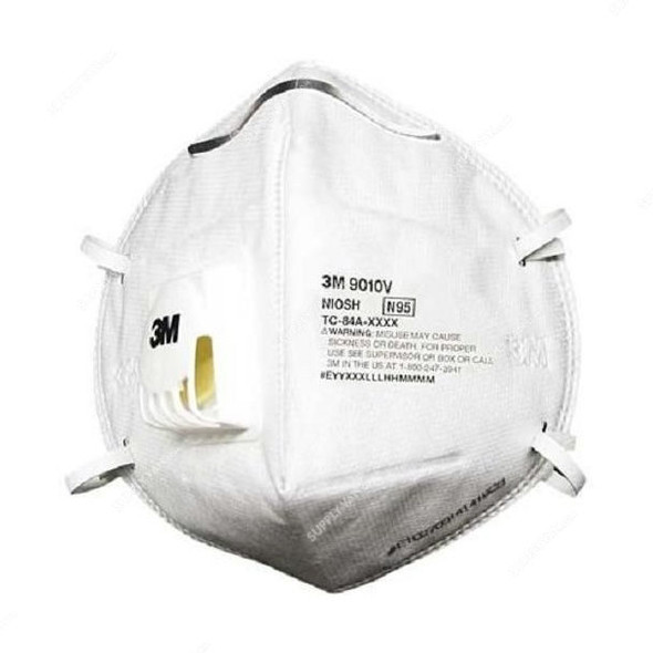 3M Particulate Respirator, 3M9010V, Respirator N95, White