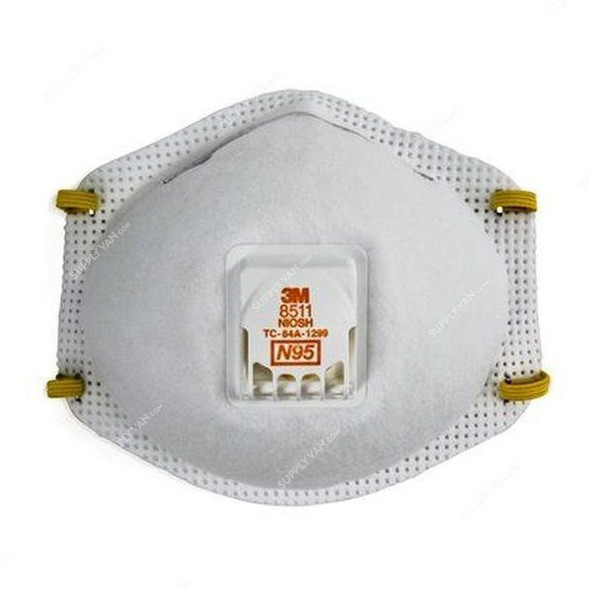 3M Particulate Respirator, 3M8511, Respirator N95, White