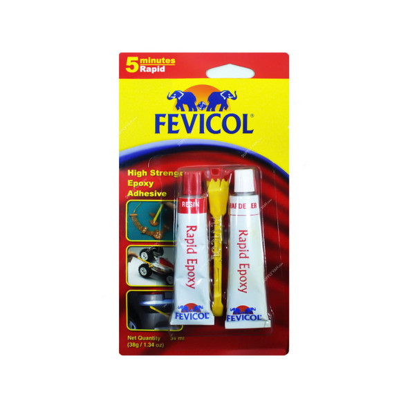 Fevicol Rapid Epoxy Adhesive, 38GM, Multicolor, 2 Pcs/Kit