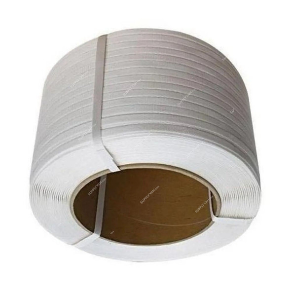 PP Strap Roll, Polypropylene, 0.47MM Thk, 5MM Width, 11 Kg, White