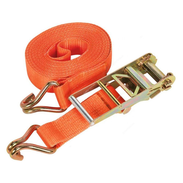 Ratchet Assembly Lashing Belt, 50MM Width x 10 Mtrs Length, 3 Ton, Orange