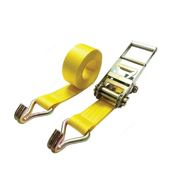 Ratchet Assembly Lashing Belt, 50MM Width x 10 Mtrs Length, 5 Ton, Yellow
