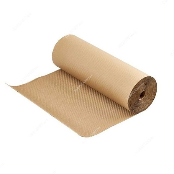 Corrugated Paper Roll, 1.3 Mtrs Width, Brown, 10 Kg