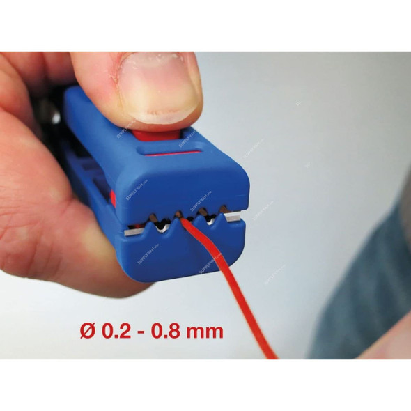 Weicon Wire Stripper, 52000030, No. 30, 20-30 AWG Stripping Capacity, Red/Blue