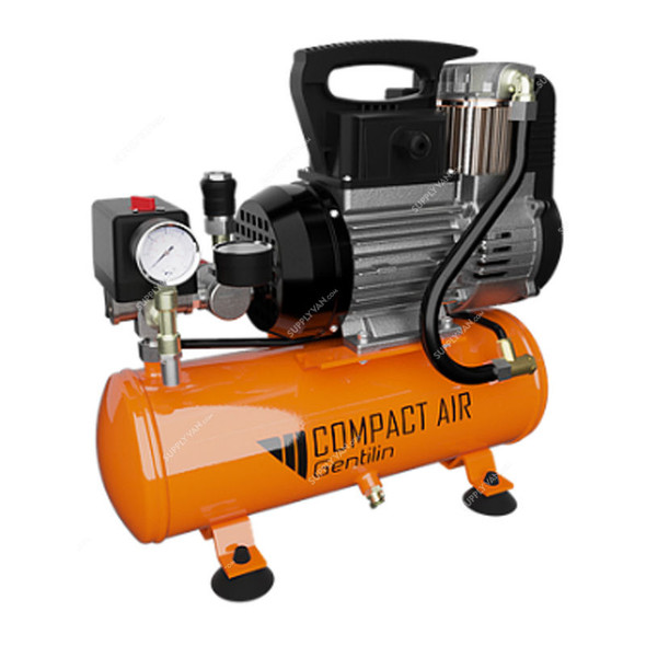 Gentilin Portable Oil-Free Air Compressor, B110-05, 0.75kW, 8 Bar, 5 Ltrs