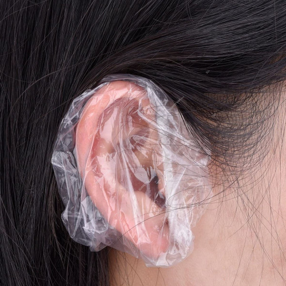 Disposable Ear Protector, Polyethylene, Clear, 200 Pcs/Pack