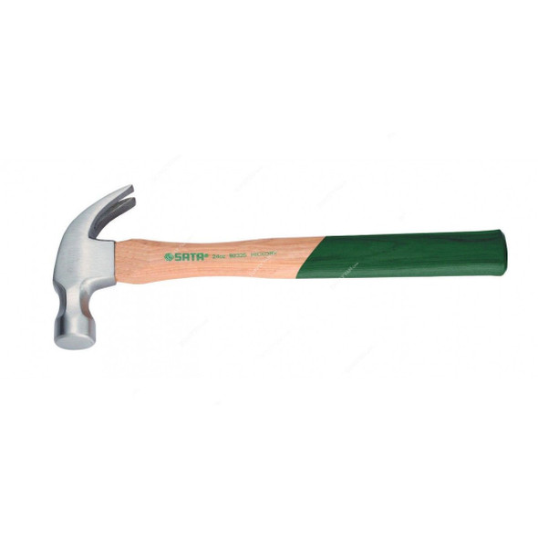 Sata Hickory Handle Claw Hammer, ST92322SC, 13 Oz