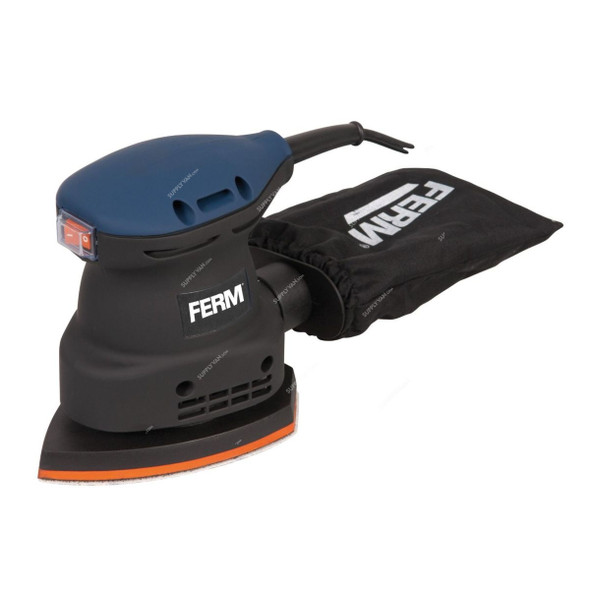 Ferm Detail Sander With 10 Pcs Sanding Paper, PSM1013, 220W