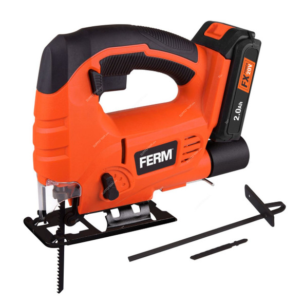 Ferm Cordless Jigsaw, JSM1039, 20V, 18MM Stroke Length