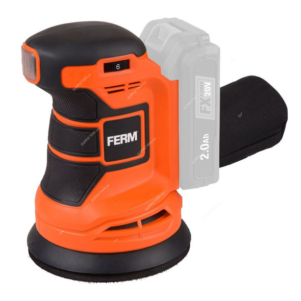 Ferm Cordless Random Orbital Sander, ESM1014, 125MM Disc Dia, 20V