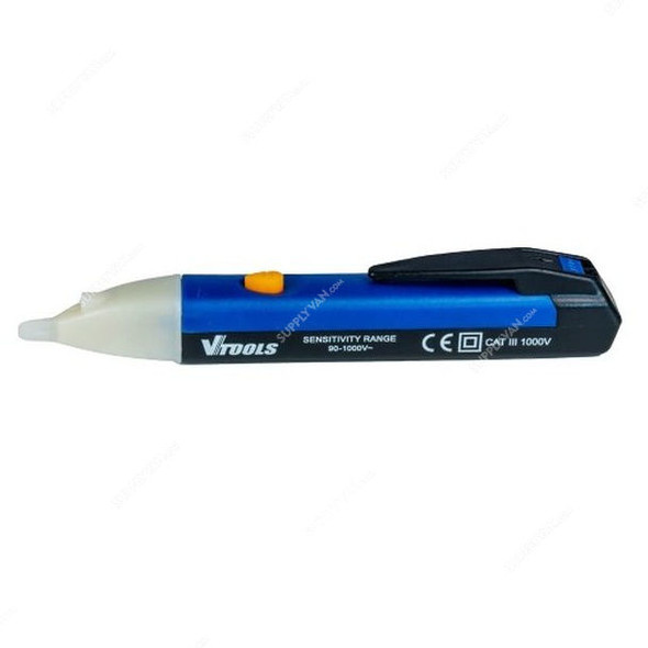 Vtools Intelligent Non-Contact Voltage Tester With Flashlight, VT2124, 90-1000VAC